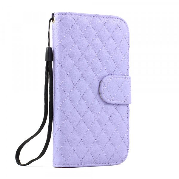 Wholesale Galaxy S3 /i9300 Square Wallet Flip Leather Case with Stand (Purple)